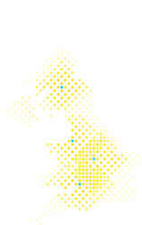 Offices within the uk displayed on a map.